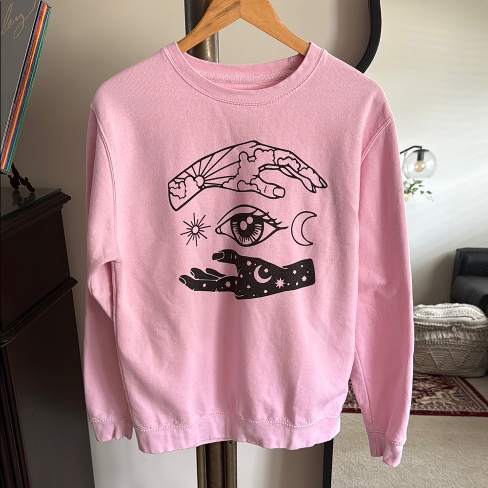 Pink celestial vibes sweatshirt